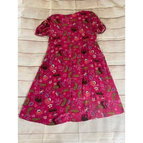 Torrid Women's Midi Button Front Rayon Slub Pink Dress - 1XL - Picture 15 of 15